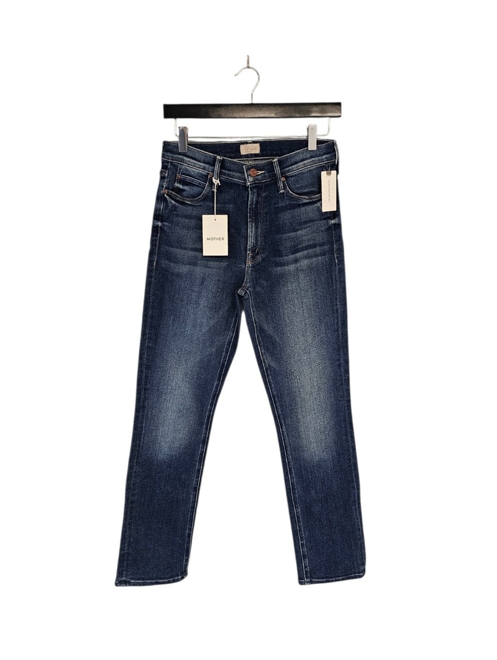 MOTHER The Mid Rise Dazzler Ankle Straight Blue Sweet And Sassy Jeans 27 NWT